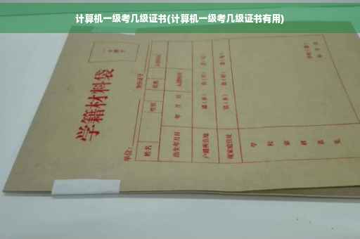 计算机一级考几级证书(计算机一级考几级证书有用)