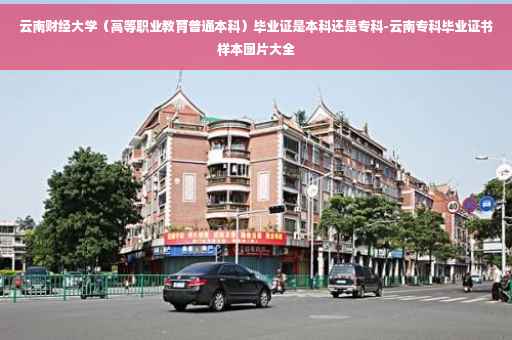 云南财经大学（高等职业教育普通本科）毕业证是本科还是专科-云南专科毕业证书样本图片大全