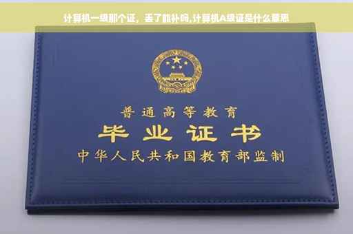 计算机一级那个证，丢了能补吗,计算机A级证是什么意思