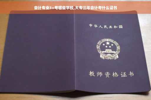 会计专业3+考哪些学校,大专三年会计考什么证书