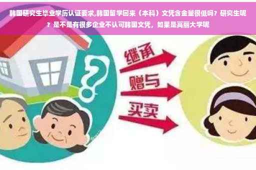 韩国研究生毕业学历认证要求,韩国留学回来（本科）文凭含金量很低吗？研究生呢？是不是有很多企业不认可韩国文凭，如果是高丽大学呢