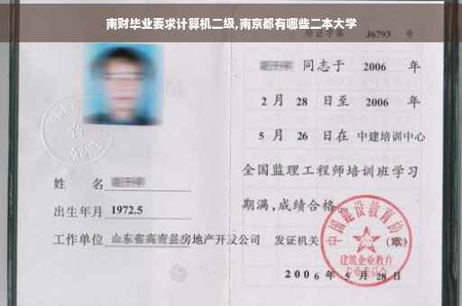 南财毕业要求计算机二级,南京都有哪些二本大学