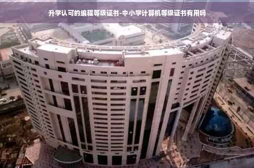 升学认可的编程等级证书-中小学计算机等级证书有用吗