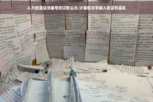 人力资源证书编号忘记怎么办,计算机文字录入员证书丢失