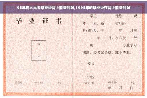 95年成人高考毕业证网上能查到吗,1995年的毕业证在网上能查到吗
