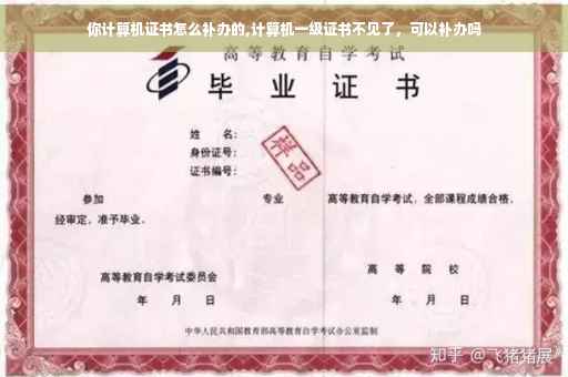 你计算机证书怎么补办的,计算机一级证书不见了，可以补办吗