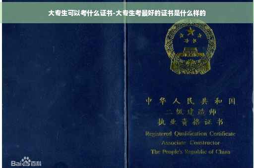 大专生可以考什么证书-大专生考最好的证书是什么样的