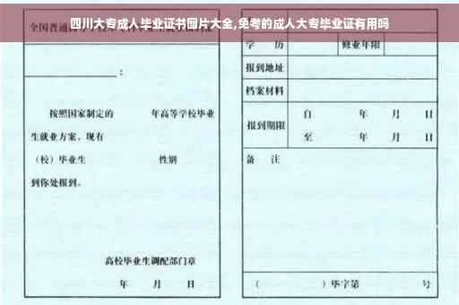四川大专成人毕业证书图片大全,免考的成人大专毕业证有用吗