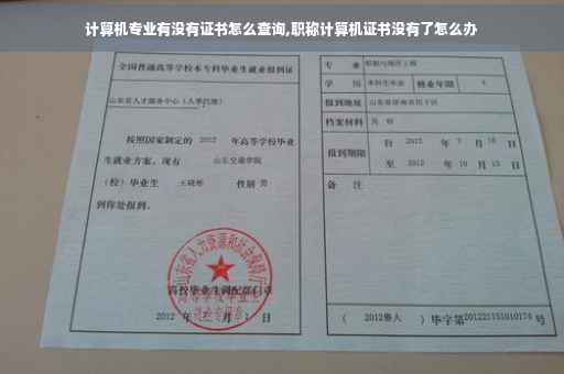 计算机专业有没有证书怎么查询,职称计算机证书没有了怎么办