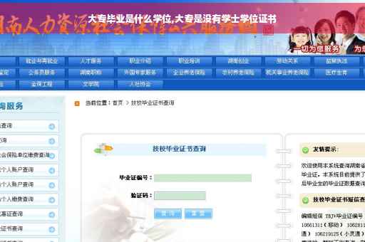 大专毕业是什么学位,大专是没有学士学位证书