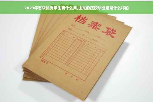 2023年省级优秀学生有什么用,山东的技校毕业证是什么样的
