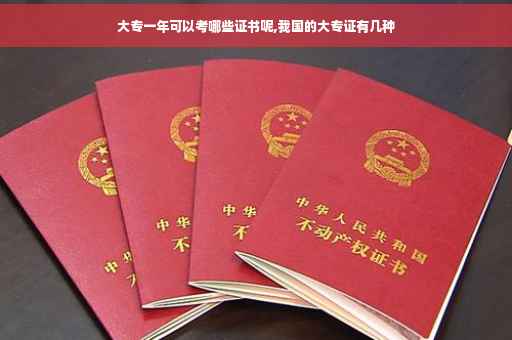 大专一年可以考哪些证书呢,我国的大专证有几种