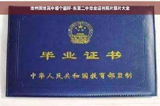 池州贵池高中哪个最好-东至二中毕业证书照片图片大全