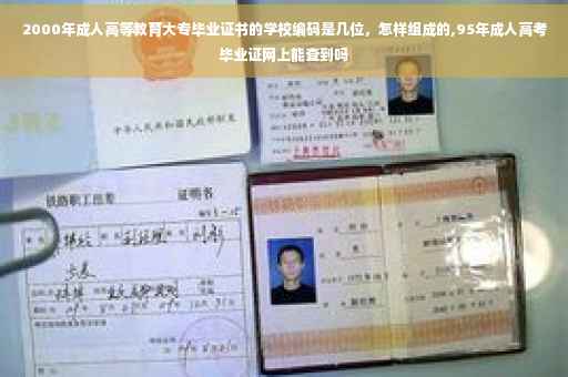 2000年成人高等教育大专毕业证书的学校编码是几位，怎样组成的,95年成人高考毕业证网上能查到吗