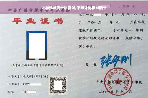 计算机证属于职称吗,中级计算机证属于