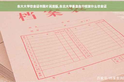 东大大学毕业证书图片高清版,东北大学秦皇岛分校发什么毕业证