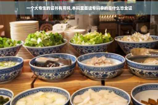 一个大专生的证书有用吗,本科里面读专科拿的是什么毕业证