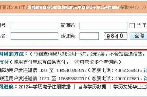 义务教育毕业证的发放标准,高中毕业证十年后还能拿吗