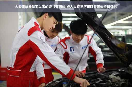 大专刚毕业就可以考的证书有哪些,成人大专学历可以考哪些资格证书
