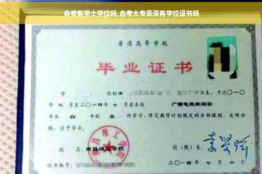 自考有学士学位吗,自考大专是没有学位证书吗