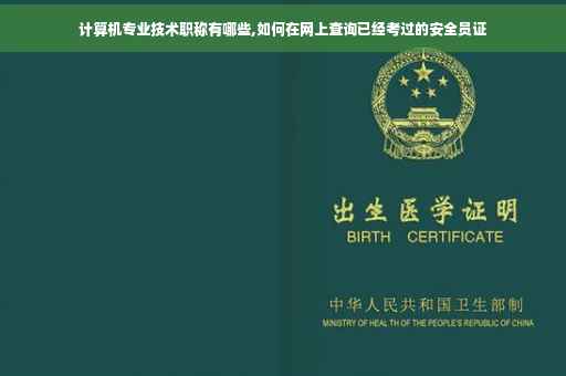 计算机专业技术职称有哪些,如何在网上查询已经考过的安全员证