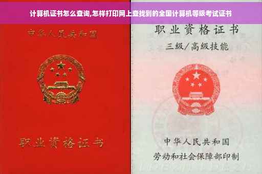 计算机证书怎么查询,怎样打印网上查找到的全国计算机等级考试证书