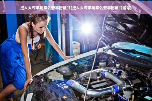 成人大专学历怎么查学历证书(成人大专学历怎么查学历证书编号)