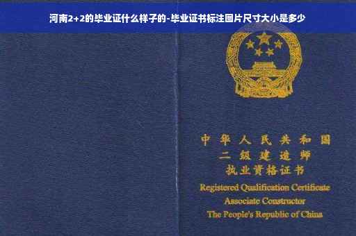 河南2+2的毕业证什么样子的-毕业证书标注图片尺寸大小是多少