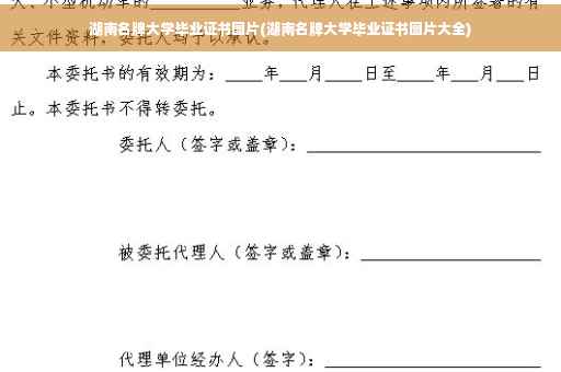 湖南名牌大学毕业证书图片(湖南名牌大学毕业证书图片大全)