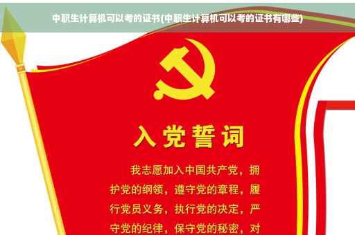 中职生计算机可以考的证书(中职生计算机可以考的证书有哪些)