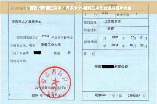 广西贺州有那些高中？有多少个-桂岭二中毕业证书图片大全