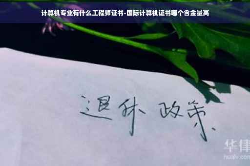 计算机专业有什么工程师证书-国际计算机证书哪个含金量高