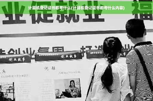 计算机登记证书都考什么(计算机登记证书都考什么内容)