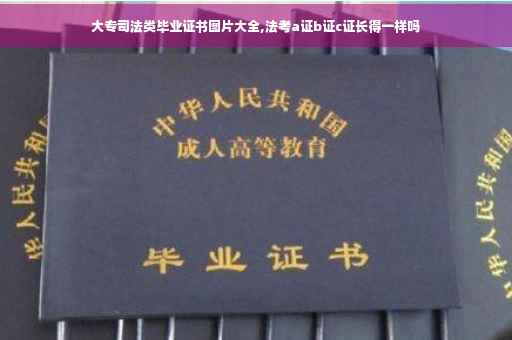 大专司法类毕业证书图片大全,法考a证b证c证长得一样吗