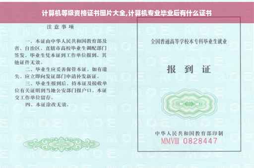 计算机等级资格证书图片大全,计算机专业毕业后有什么证书