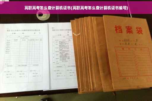 高职高考怎么查计算机证书(高职高考怎么查计算机证书编号)