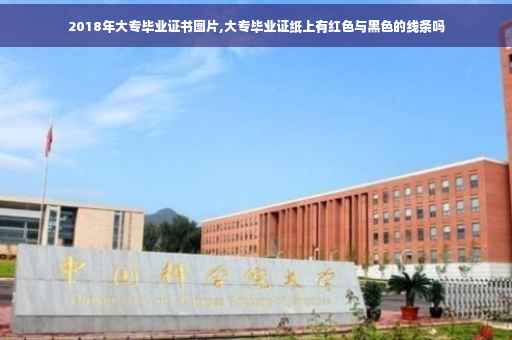 2018年大专毕业证书图片,大专毕业证纸上有红色与黑色的线条吗