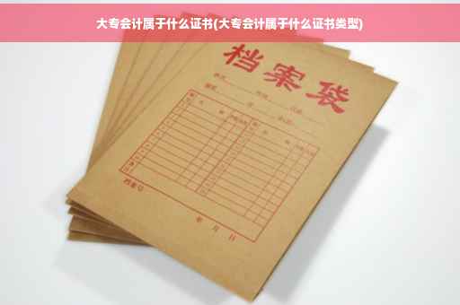 大专会计属于什么证书(大专会计属于什么证书类型)