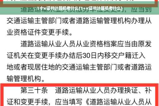 1十x证书计算机考什么(1+x证书计算机考什么)