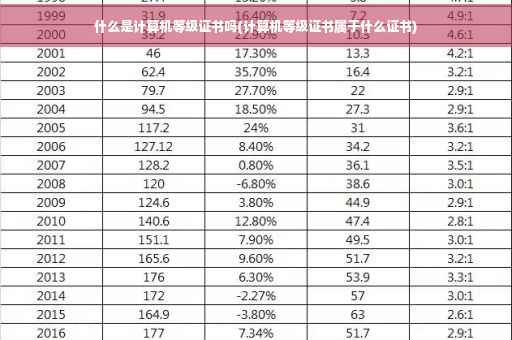 什么是计算机等级证书吗(计算机等级证书属于什么证书)