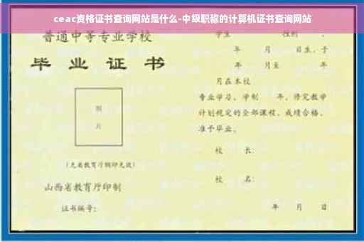 ceac资格证书查询网站是什么-中级职称的计算机证书查询网站