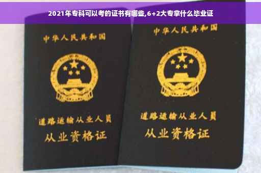 2021年专科可以考的证书有哪些,6+2大专拿什么毕业证