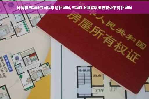 计算机四级证书可以申请补贴吗,三级以上国家职业技能证书有补贴吗