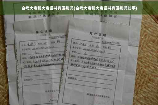 自考大专和大专证书有区别吗(自考大专和大专证书有区别吗知乎)