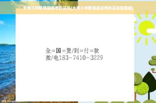 大专小学教师应该考的证书(大专小学教师应该考的证书有哪些)