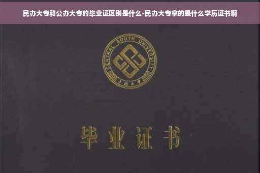 民办大专和公办大专的毕业证区别是什么-民办大专拿的是什么学历证书啊