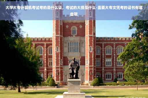 大学大专计算机考试考的是什么证，考试的大纲是什么-需要大专文凭考的证书有哪些呢