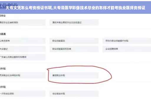 大专文凭怎么考资格证书呢,大专是医学影像技术毕业的怎样才能考执业医师资格证