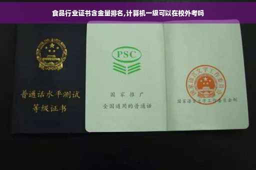 食品行业证书含金量排名,计算机一级可以在校外考吗