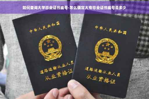 如何查询大学毕业证书编号-怎么确定大专毕业证书编号是多少